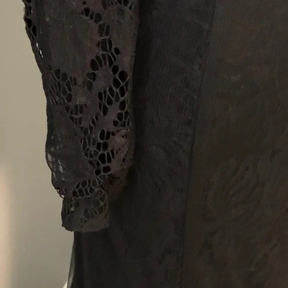 NEW JASZ COUTURE SZ 8 TWO PIECE BLACK LACE FLORAL FORMAL GOWN - Picture 7 of 10